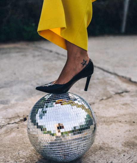 Course Rose en escarpins